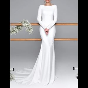 Satin Mermaid/Trumpet Wedding dress